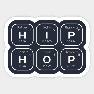 Hip Hop Periodically Table Of Elements Sticker